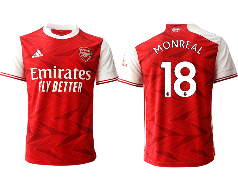 Men 2020-2021 club Arsenal home aaa version #18 red Soccer Jerseys
